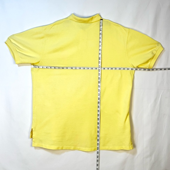 Polo Ralph Lauren Men's Size XL Mesh Yellow Polo Shirt Excellent - Picture 4 of 8